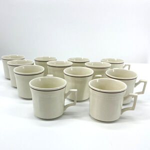 Set of 12 Somerset Flat Cup Mug by Kensington Stafford Ironstone Stoneware 3"